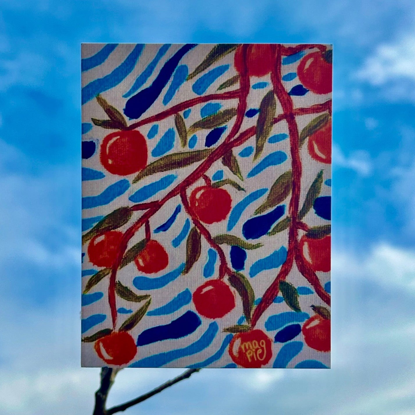 Squeeze the Orange greeting card by guest artist Maggie Gunn!