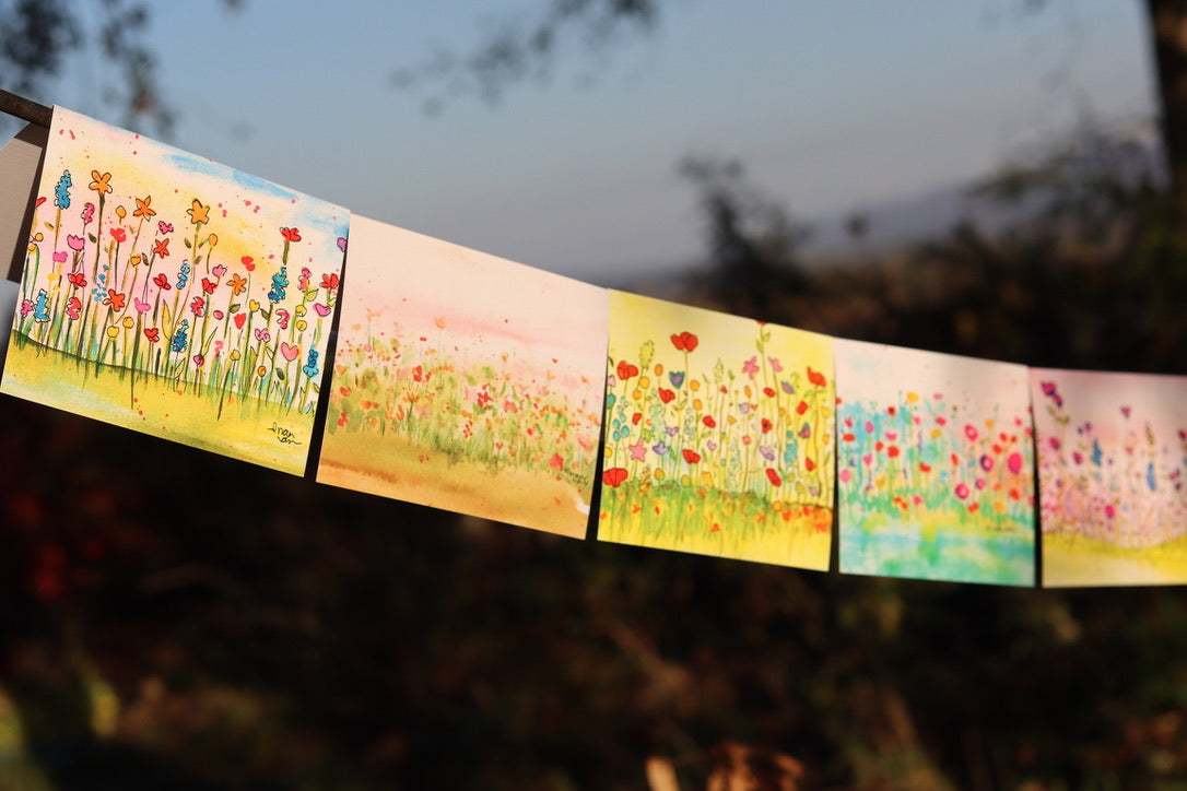 Cards with Flowers