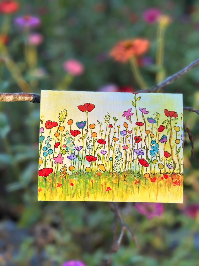 Wildflowers Yellow Sunset
