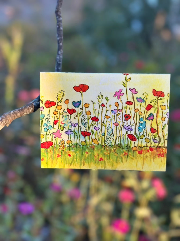 Wildflowers Yellow Sunset