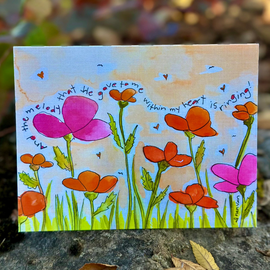And the Melody He Gave to Me Scripture Greeting Card