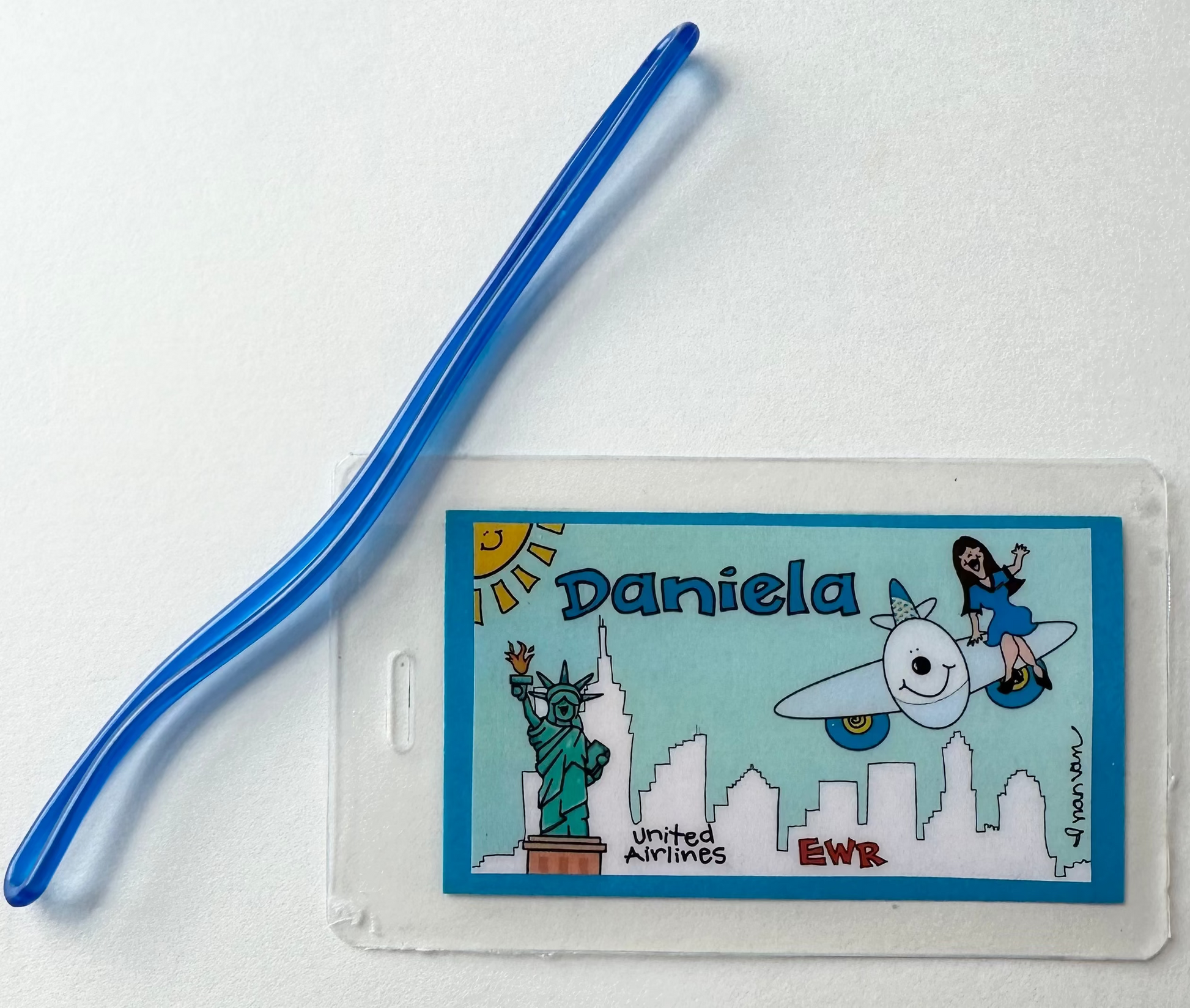 The New York Skyline always makes for a fun luggage tag!!  