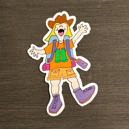 Hiker Girl Sticker