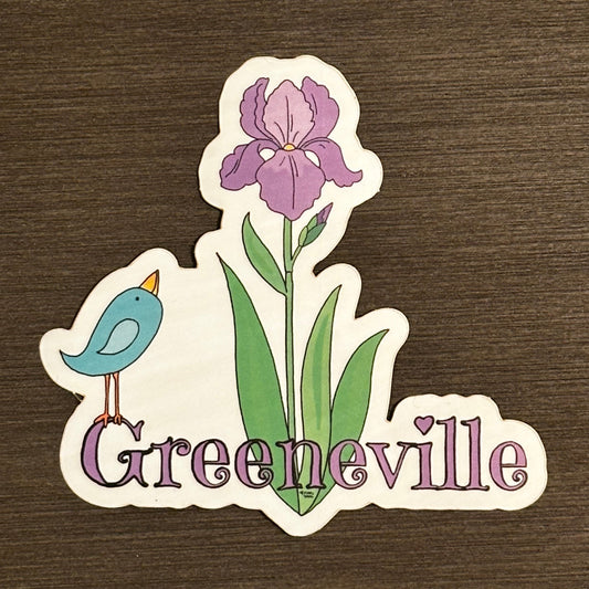 Greeneville Iris and Birdie Sticker