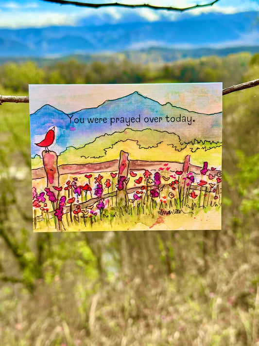 'You were prayed over today' Redbird on a Fence