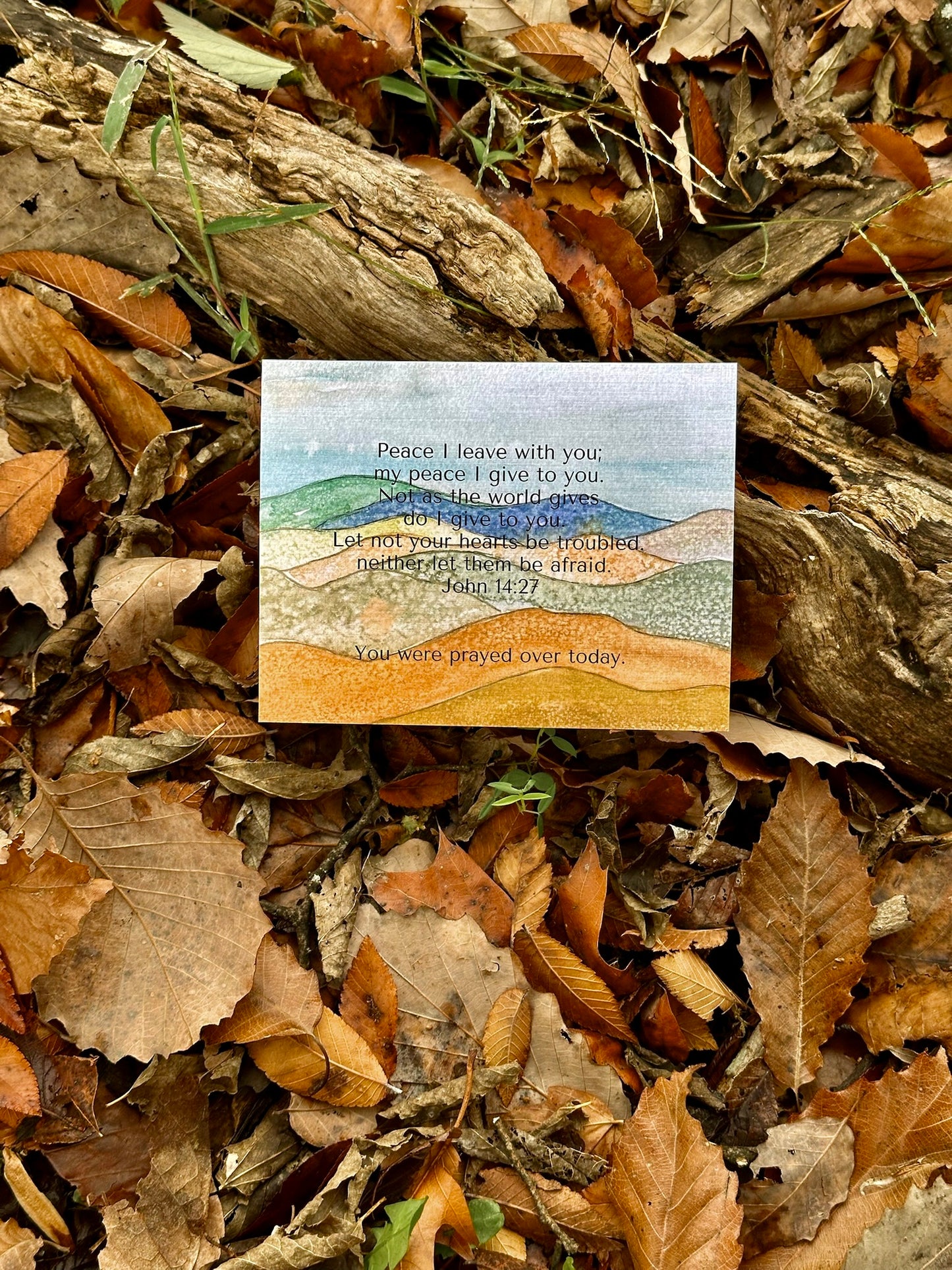 'You Were Prayed for - Peace I Leave with You' Mountains