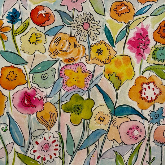 Colorful Collection of Flowers Print