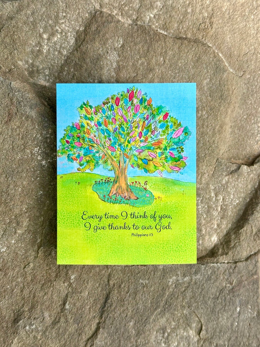 Philippians 1:3 Colorful Tree