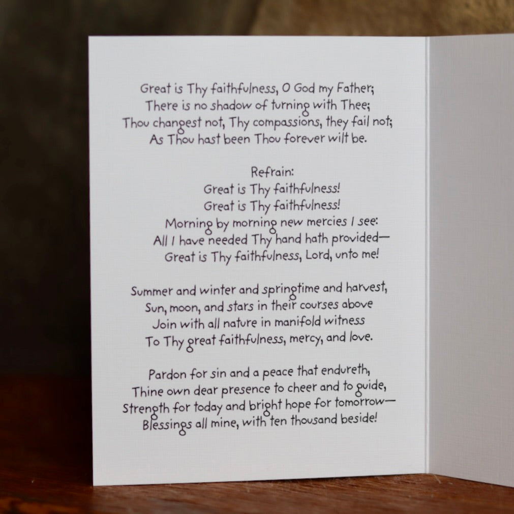 Great is Thy Faithfulness Card