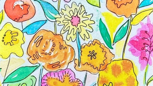 Poppin Flowers All Colors Bright and Colorful Greeting Card