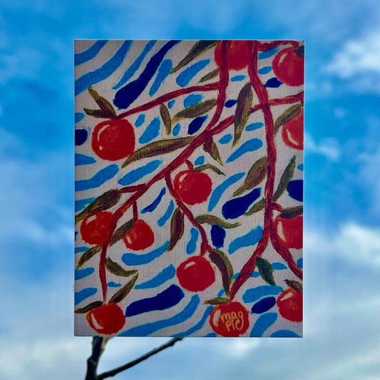 Squeeze the Orange greeting card by guest artist Maggie Gunn!